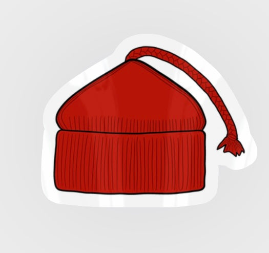 Red Melt The Ice Hat Vinyl Sticker