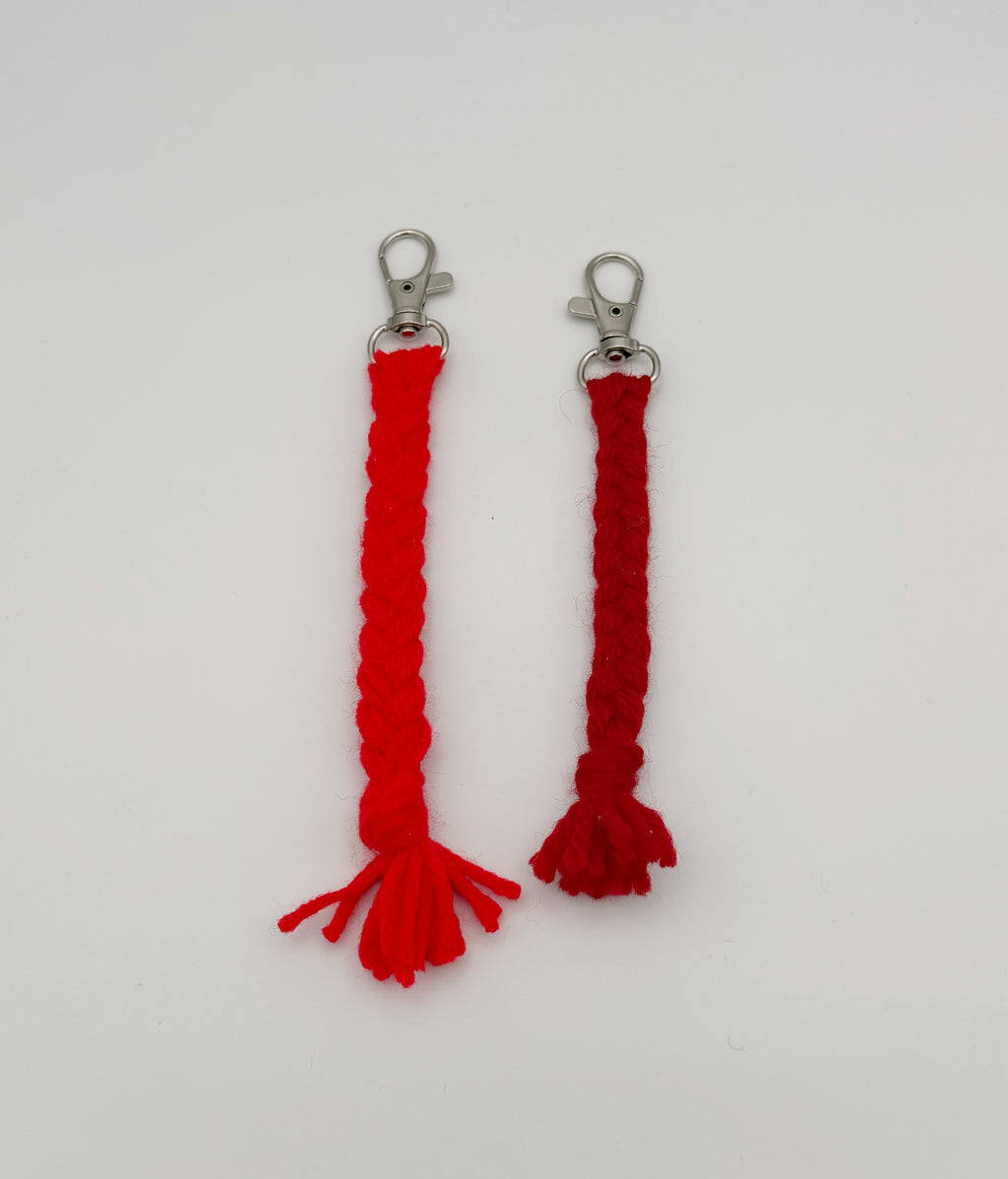 Red Tassel Keychain Clip