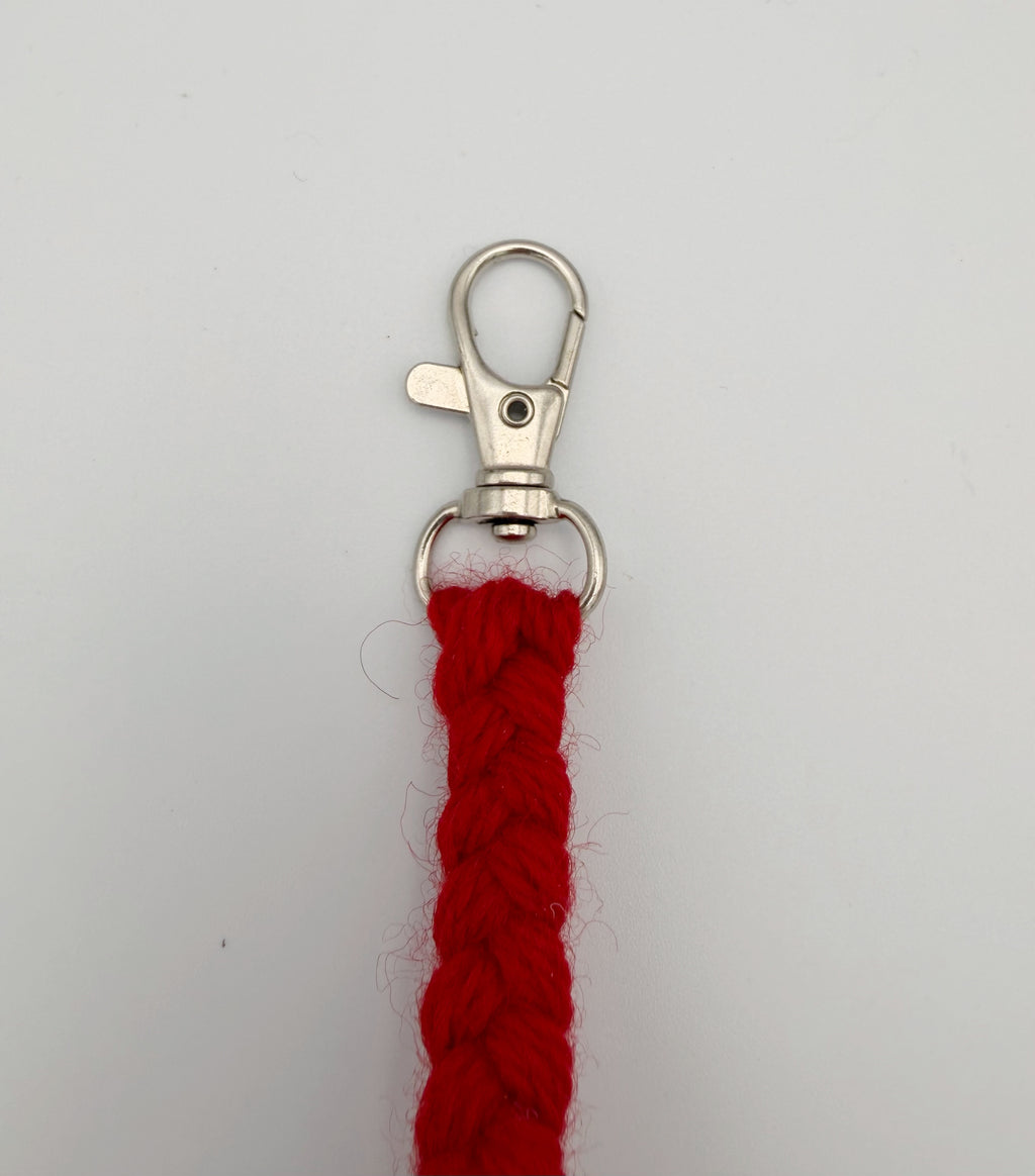 Red Tassel Keychain Clip