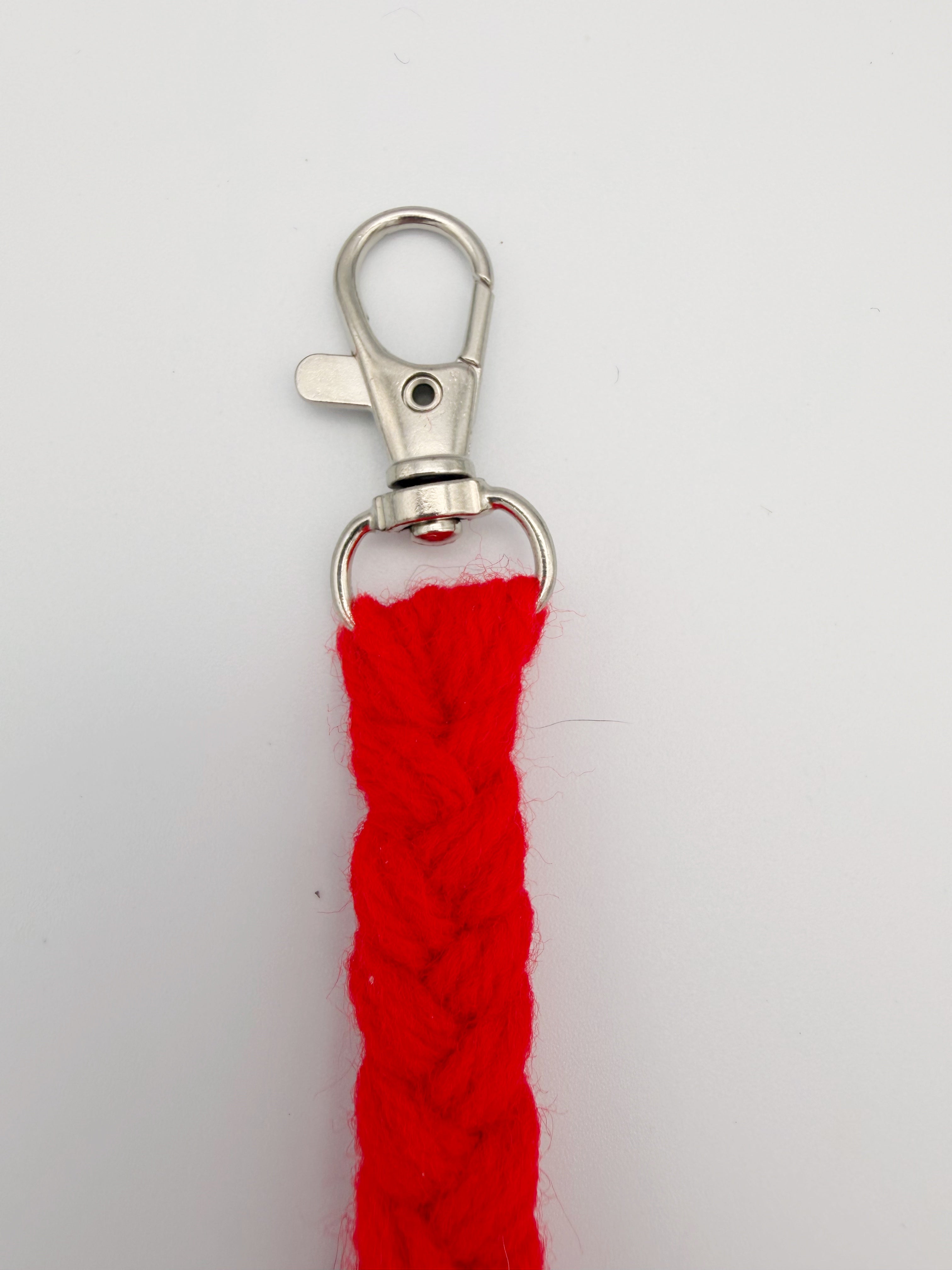 Red Tassel Keychain Clip