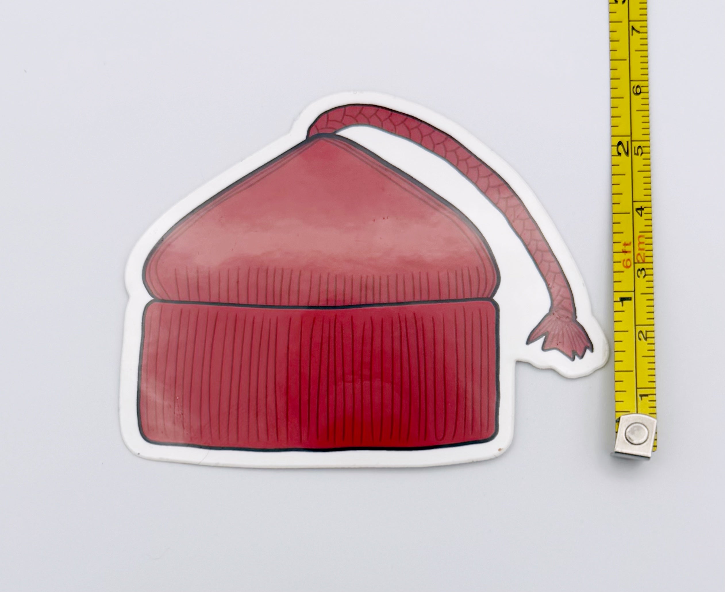 Red Melt The Ice Hat Vinyl Sticker